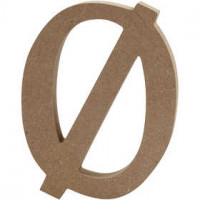 Letter, Ø, H: 8 cm, thickness 1,5 cm, MDF, 1pc