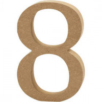 Number, 8, H: 8 cm, thickness 1,5 cm, MDF, 1pc