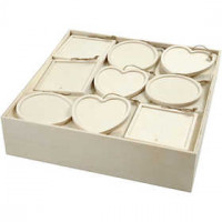 Frames, size 11,5x11,5 cm, thickness 8 mm, plywood, 75pcs