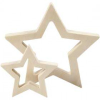 Stars, D: 9+16 cm, thickness 20 mm, plywood, 2pcs