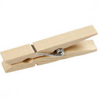Clothes Pegs, L: 48 mm, W: 6 mm, birch, 20pcs