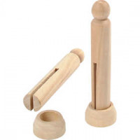 Clothes Peg, L: 9,5 cm, birch, 5pcs