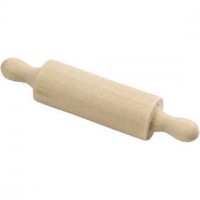 Mini Rolling Pin, L: 45 mm, D: 10 mm, birch, 25pcs