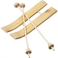 Ski with Sticks, size 11x3,8 cm, pine, 3pairs