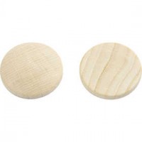 Wooden buttons, D: 25 mm, thickness 5 mm, china berry, 150pcs