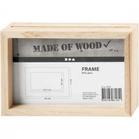 Double Frame, size 16x11 cm, depth 4 cm, pine, 1pc, inner size 14,1x9,1 cm [HOB-56748]