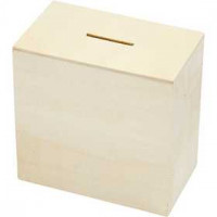 Money Box, H: 10 cm, size 6x10 cm, 10 pcs, plywood [HOB-56860]