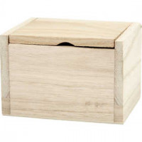 Box, size 10x8.2x6.7 cm, inner size 8.5x6.5x6.5 cm, 1 pc, paulownia [HOB-57456]