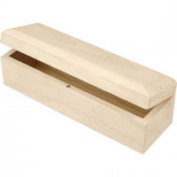 Oblong Box, size 20x6x6 cm, inner size 18.5x4.5x3.7 cm, 1 pc, paulownia [HOB-577330]