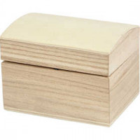 Treasure Chest, size 8x6x4.5 cm, 1 pc, paulownia [HOB-57798]