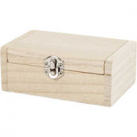 Jewellery Box, LxWxH 11.5x7.5x4.5 cm, inner size 10x6.2x4.3 cm, 1 pc, paulownia [HOB-57956]