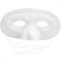 Half Face Masks, H: 10 cm, W: 17.5 cm, 1 pc, white [HOB-592400]