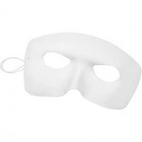 Masks, H: 12 cm, W: 17 cm, 12 pcs, white [HOB-59243]