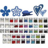 Wood decoration, 50 packs, asstd. colours [HOB-599999]