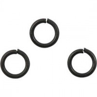 Jump Ring, thickness 1 mm, inner size 5 mm, 50 pcs, black [HOB-60591]