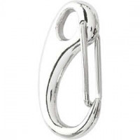 Lobster Claw Clasps, L: 30 mm, W: 15 mm, silver-plated, 2pcs [HOB-61163]