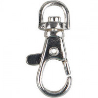 Lobster Claw Clasps, 40 mm, 2 pcs, silver-plated [HOB-613140]