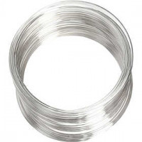 Memory Wire, thickness 0.8 mm, D: 6 cm, 1 pc, silver-plated [HOB-61503]