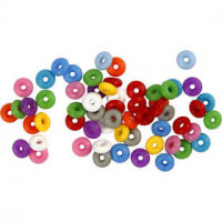 Stop Rings, inner size 3 mm, asstd colours, 48mixed