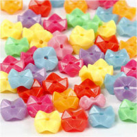 Shape Beads, D: 9,5 mm, hole size 1,5 mm, asstd colours, about 430 pcs., 125ml, approx. 75 g