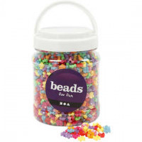 Shape Beads, D: 9,5 mm, hole size 1,5 mm, asstd colours, about 2200 pcs., 700ml, approx. 380 g