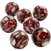 Shell Beads, D: 13 mm, hole size 1,5 mm, red, 26pcs