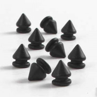 Studs, D: 8 mm, H: 10 mm, 40 pcs, black [HOB-63850]