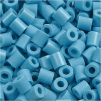 Fuse Beads, size 5x5 mm, hole size 2,5 mm, turquoise (10), medium, 1100pcs