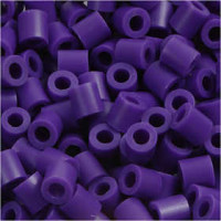 Fuse Beads, size 5x5 mm, hole size 2,5 mm, dark purple (11), medium, 1100pcs
