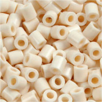 Fuse Beads, size 5x5 mm, hole size 2,5 mm, light beige (12), medium, 6000pcs