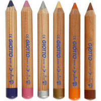 Make Up Pencils, L: 9 cm, 6 pcs, additional colours [HOB-77202]