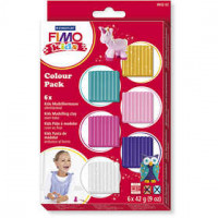 FIMO® Kids Clay, 6x42 g, additional colours [HOB-78537]
