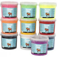 Foam Clay®, 10x560 g, asstd. colours [HOB-78830]