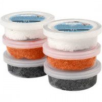 Foam Clay®, 6x14 g, glow in the dark, orange, black [HOB-78843]