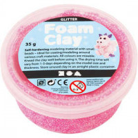 Foam Clay®, pink, glitter, 35g [HOB-788820]