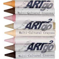 Wax Crayons, L: 10 cm, D: 15 mm, 8 pcs, skin colours [HOB-95240]
