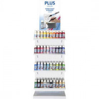 Plus Color Craft Paint Display, H: 850 mm, W: 400 mm, 40x6 bottles, asstd. colours [HOB-975193]