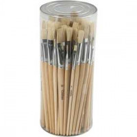 Hog Bristle Brush Set, size 1-10, 80 pcs [HOB-99821]