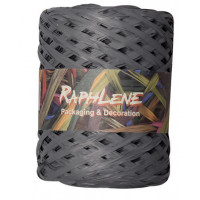 Raffia Synthetic Anthracite - Roll of 200 meters (1 roll) [HV-RAFAN]