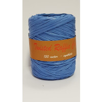 Raffia Cord Twisted Blue 150 meter (1 roll) [HV-RAFBL]