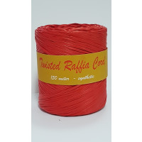 Raffia Cord Twisted Red 150 meter (1 roll) [HV-RAFR]