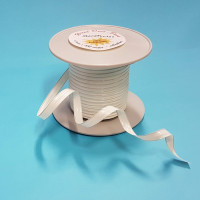 Deco Ribbon 100% Biodegradable White 6mm x 100 meters and enhanced with metal wire (1 roll) [HV-WDW]
