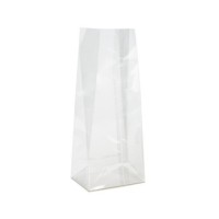 Block Bottom Bags Clear 12.7x7.6x30.5cm with paper insert (100 pieces) [FGPBH1]