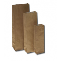 Block Bottom Bags Kraft Brown 9x6x24.5cm grease-proof lined 60 + 40 g/m² (100 pieces) [PABB924]