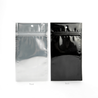 Black backed Metallized Hanging Zipper Barrier Bags 10.2 x 16.5 cm (100 Pieces) [HZBB5CB]