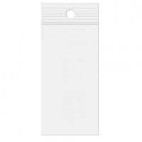 Grip Seal Bags with Hang hole 10x20.5cm Crystal Clear PP 50 micron (100 pieces) [ZR48]