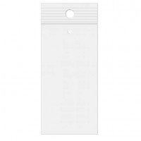 Grip Seal Bags with Hang and Vent-hole 5x30.5cm Crystal Clear PP 50 micron (100 pieces) [ZR212V]