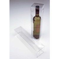 Plastic Gift Boxes for Bottles Transparent 8x8x32cm (25 pieces) [PLB176]