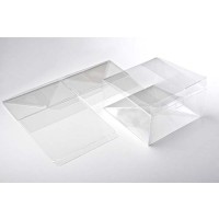 Plastic Gift Boxes 14.3x14.3x7.6cm Food Safe with Autolock Bottom (25 pieces) [PLB202]