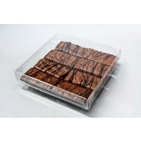 Plastic Gift Boxes for Chocolates 14.3x2.5x14.1cm with Insert (100 pieces) [CNDY48]